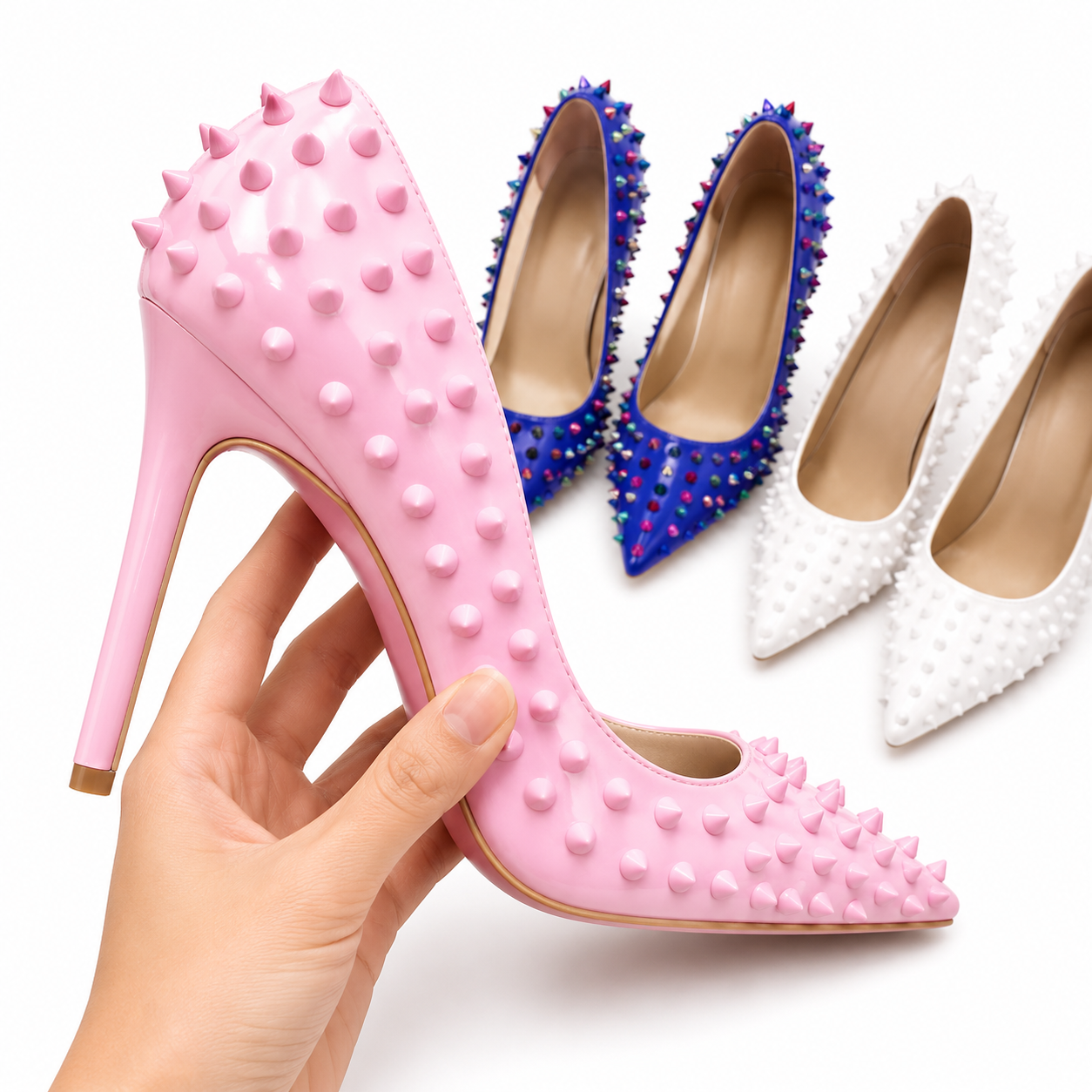 Follies Spikes Stiletto Pumps Inspired By Christian Louboutin