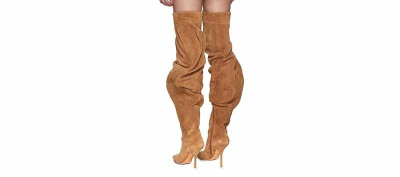 Slouchy Over The Knee High Heel Boots