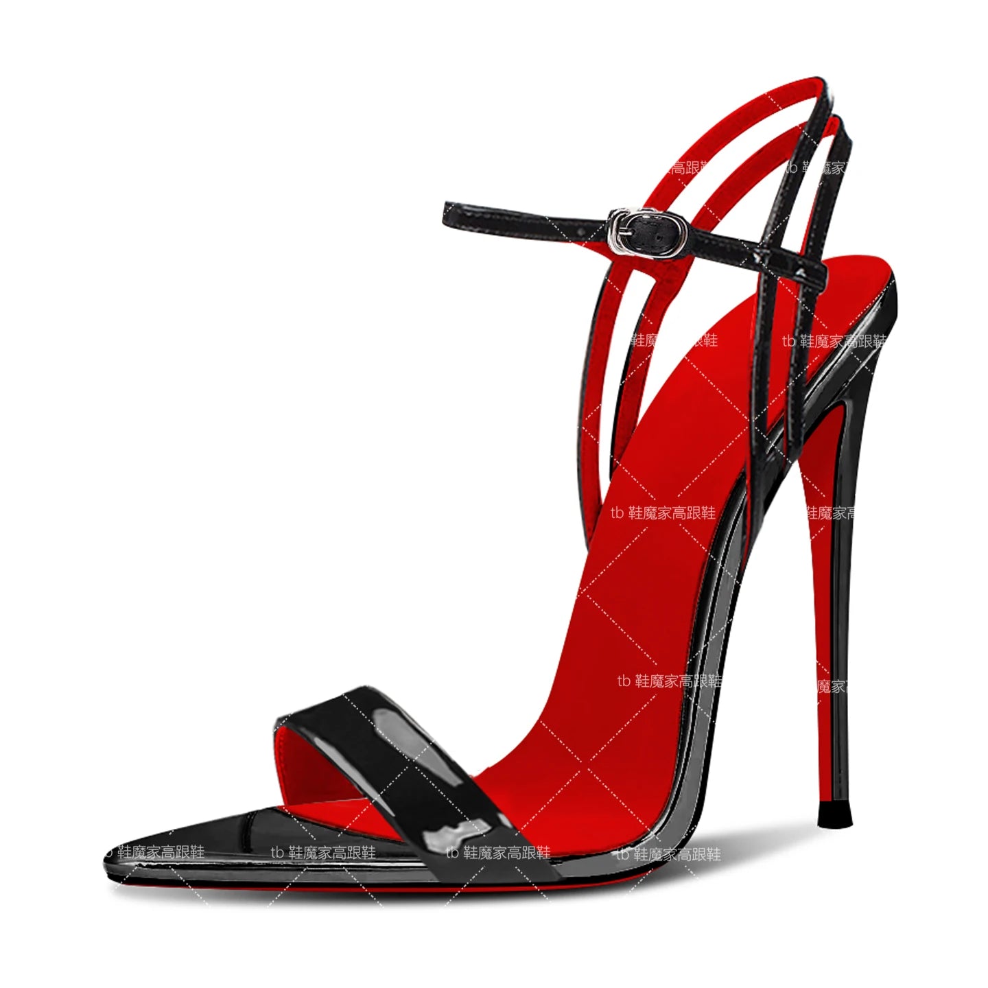 Red Bottom Strappy Stilleto Sandals