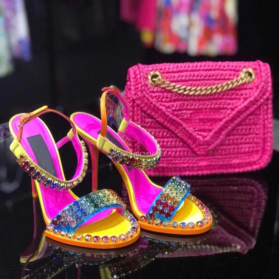 Rhinestone String Beaded Diamond Sandals