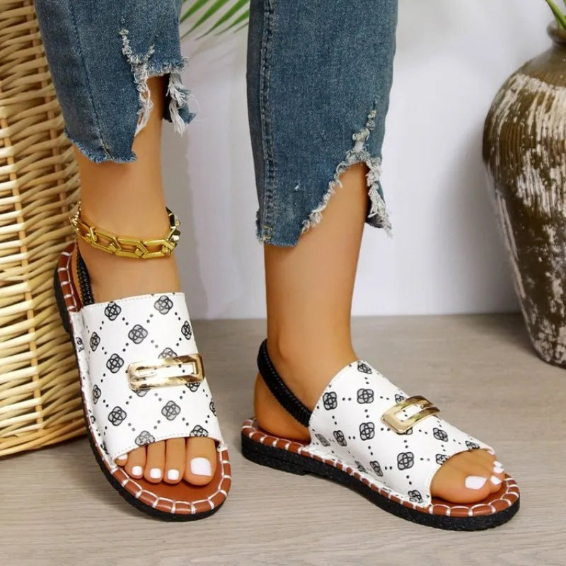 Semi-Covered Slingback Sandals