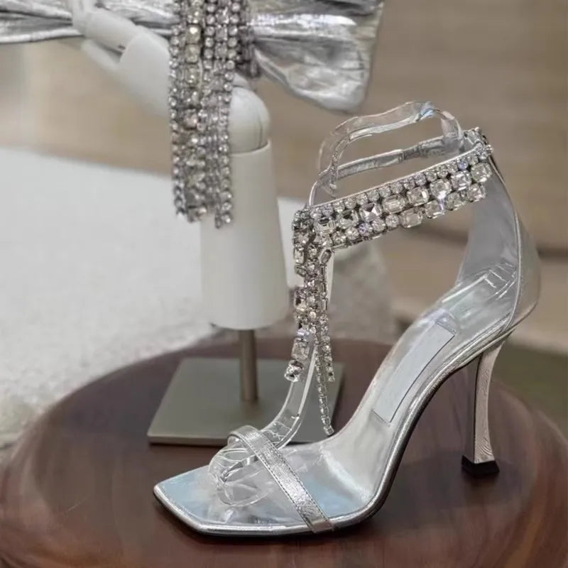 "Verity" Metallic High Heel Sandals Inspired By Jimmy Choo