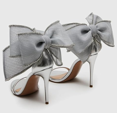 Crystal Bow High Heel Sandals