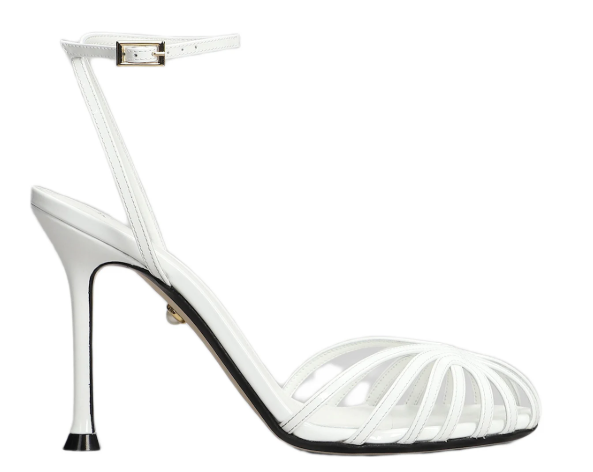 White Strappy High Heel Sandals