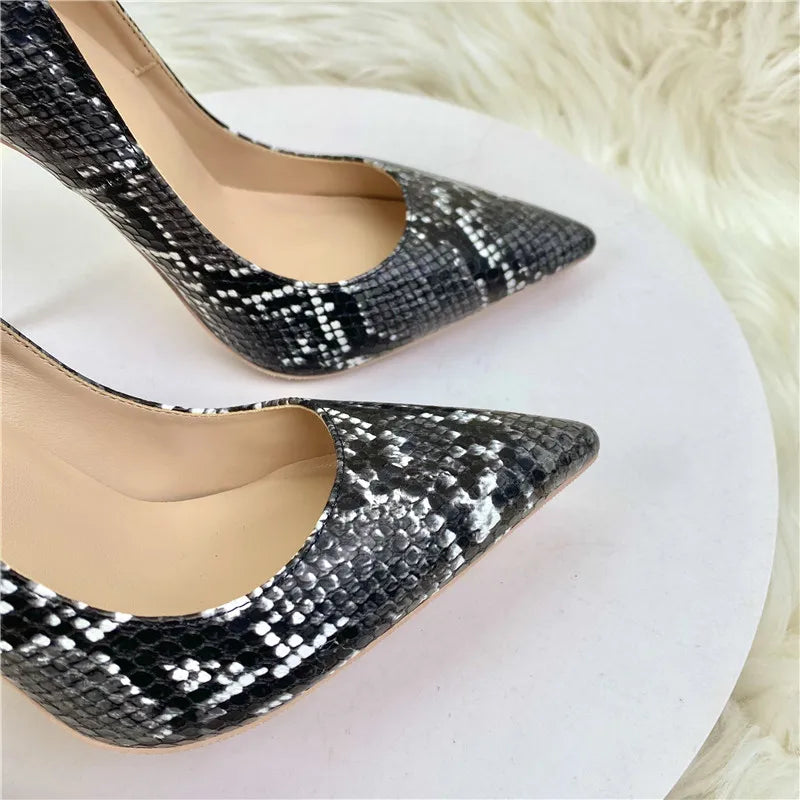 Classic Snakeskin High Heel Pumps