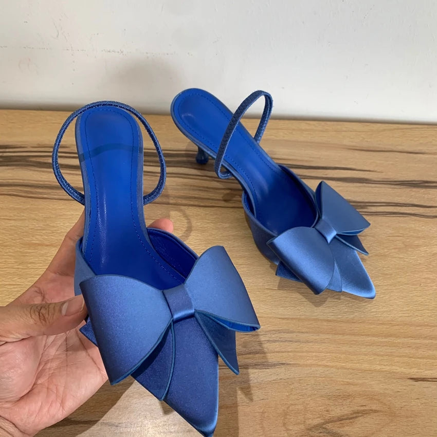 Perfect Bow Sling Back Mules
