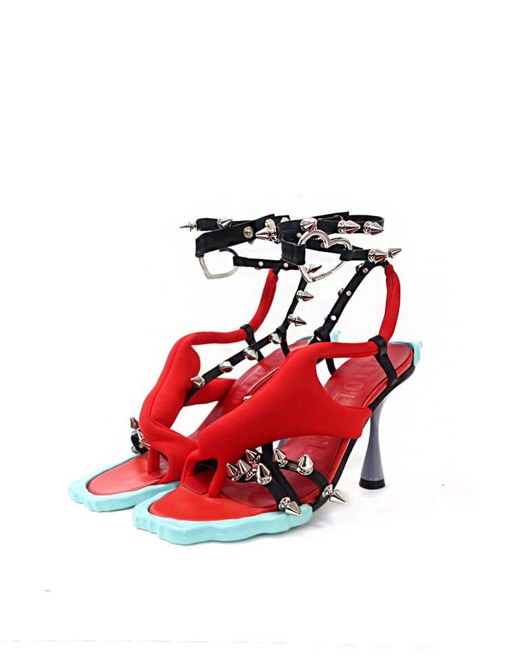 Studded Flower Kitten Heels Inspired By Ottolinger