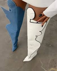 Thigh High Rodeo Design High Heel Boots