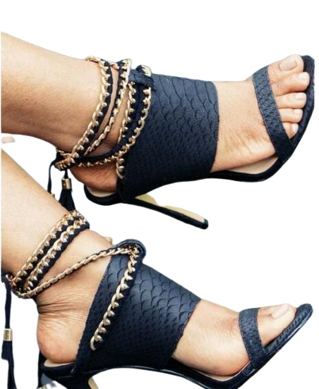 Summer Thin Heel Sandals- Sansa Costa