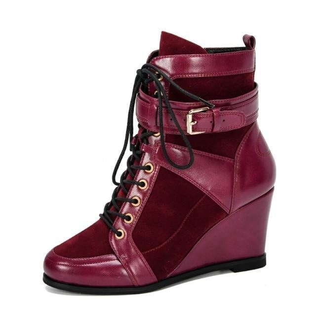 Wedge Heel Ankle Boots - Sansa Costa