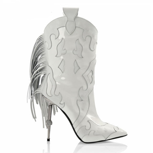 Runway Natural Leather Boots- Sansa Costa