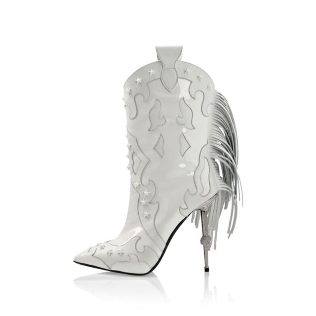 Philipp Plein-Inspired Stiletto Boots- Sansa Costa
