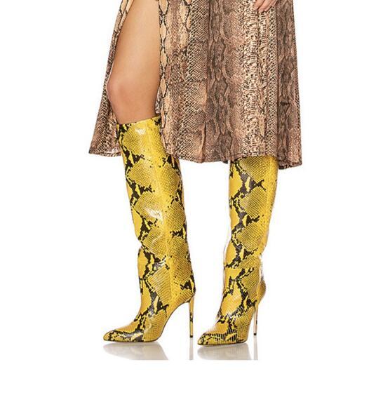 Pattern Knee High Boots- Sansa Costa