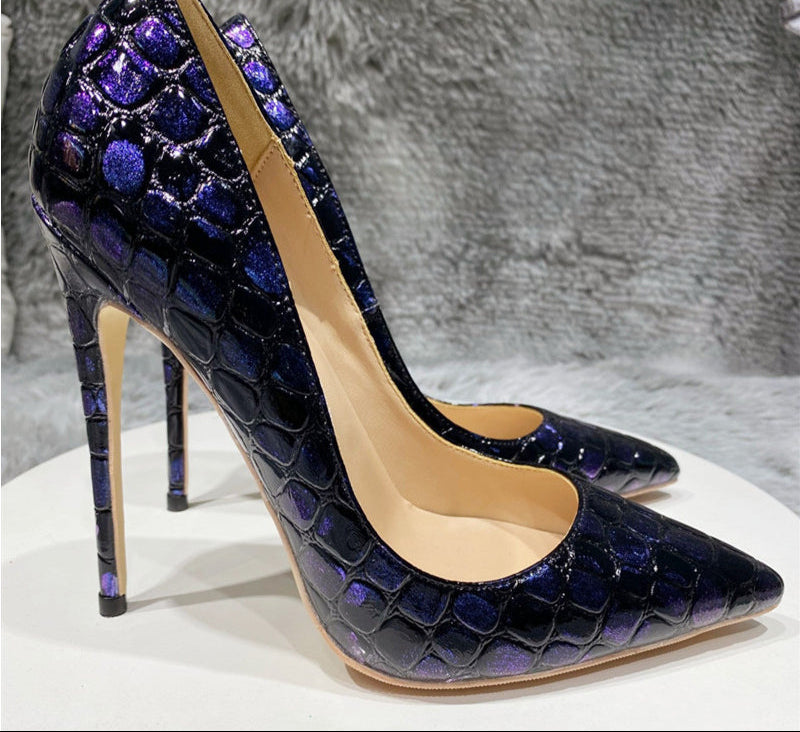 Snake-patterned Party Pumps- Sansa Costa