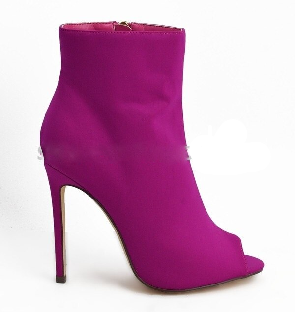 Peep Toe Ankle Stiletto Boots- Sans Costa