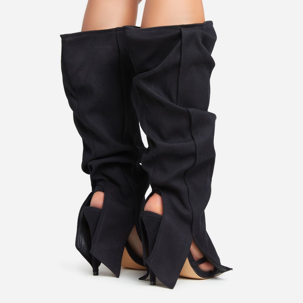 Legwarmer Detail High Heel Stiletto Sandals