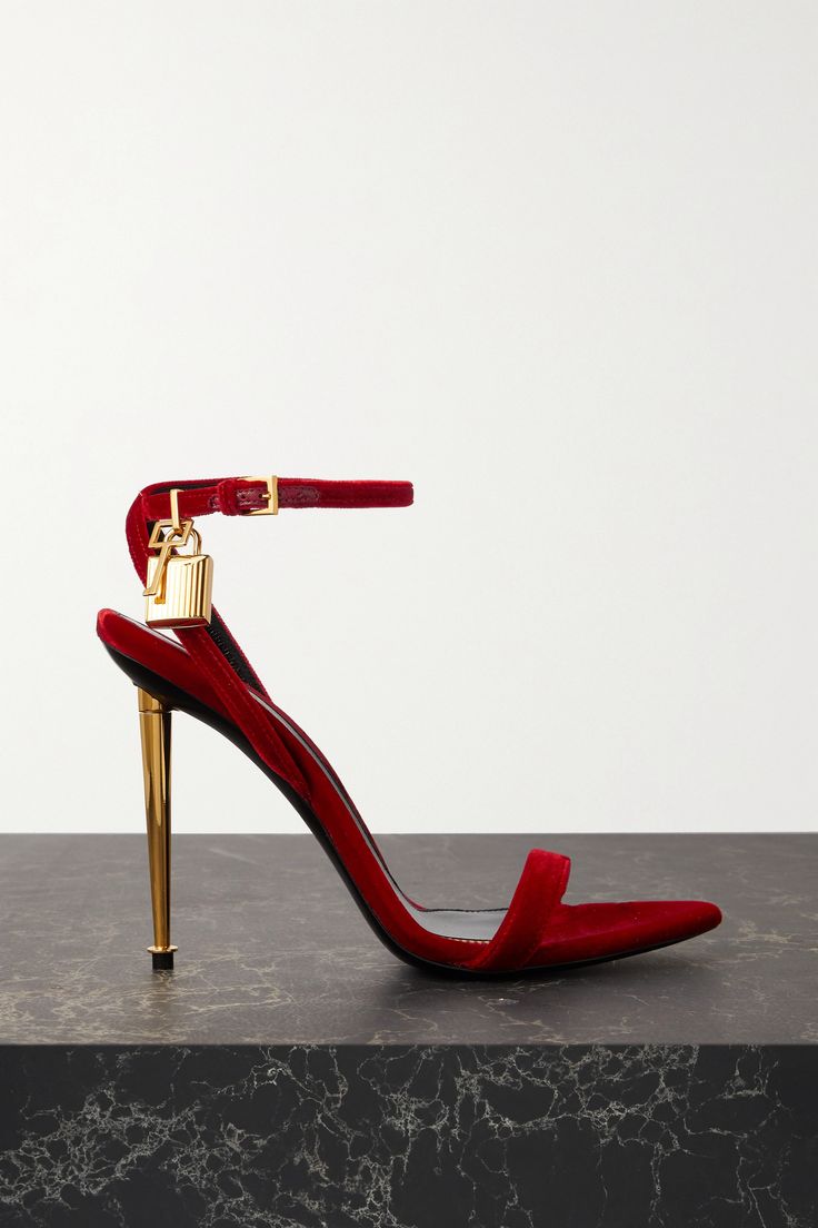 Padlock Detail High Heel Sandals Inspired By Tom Ford