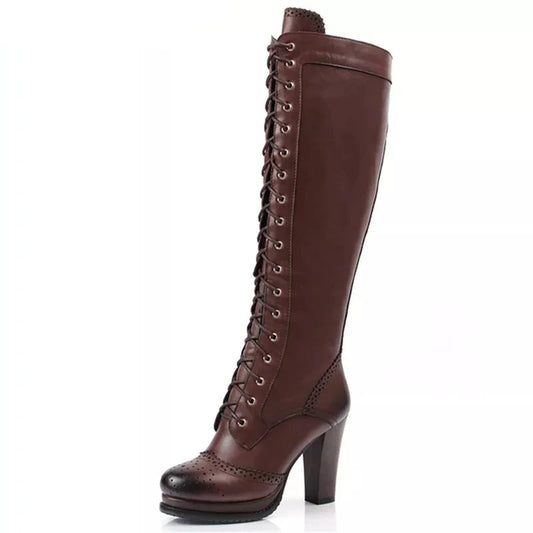 Classic Lace-Up Platform Boots