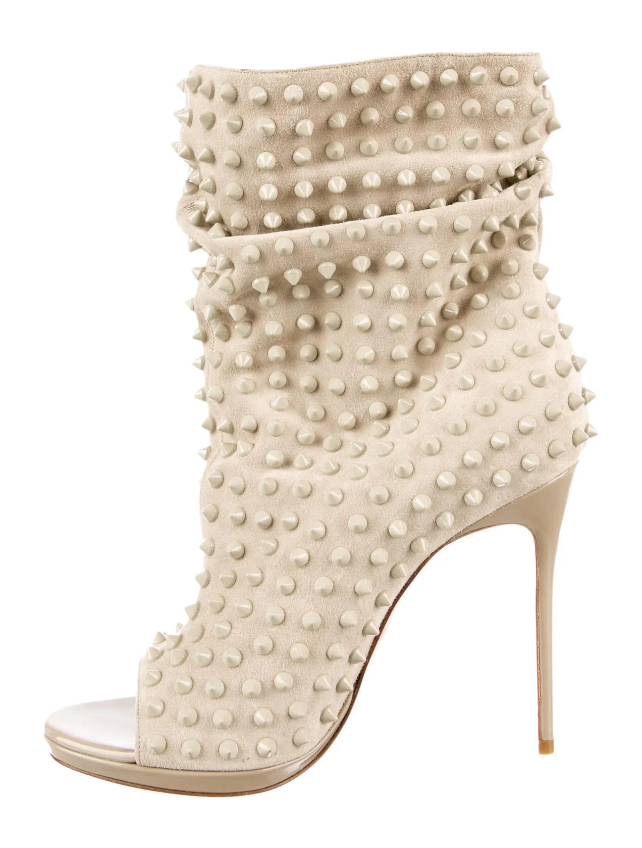 Rivet Suede Ankle Boots Inspired By Christian Louboutin