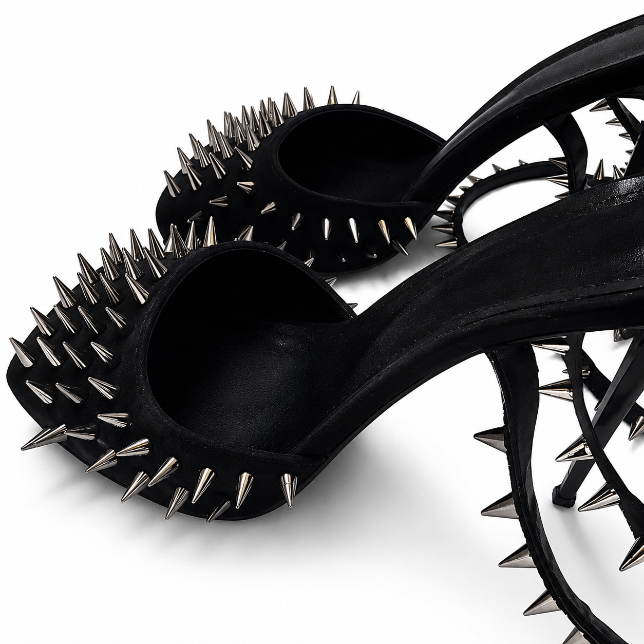Spike Strap Stiletto Pumps