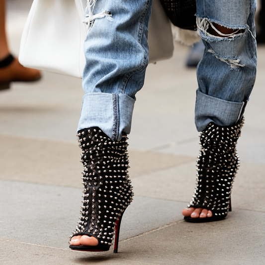 Guerilla Spike Ankle Boots Inspired By Christian Louboutin