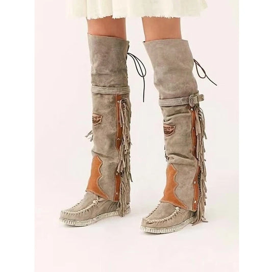 Over The Knee Tassel Boots