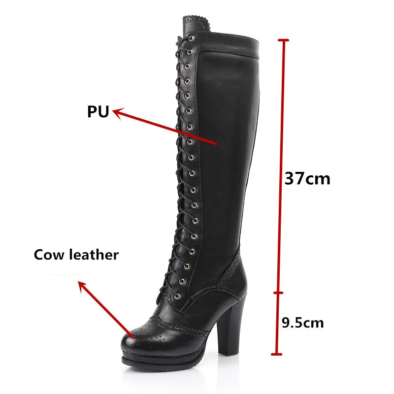 Classic Lace-Up Platform Boots