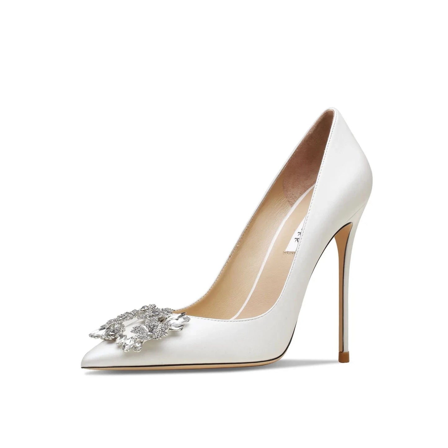 White Wedding Rhinetsone Heels