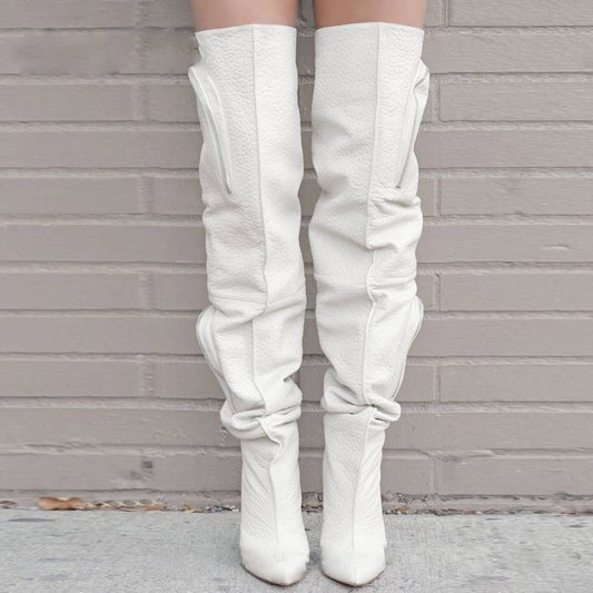 Pre-Love Pocket Thigh High Boots