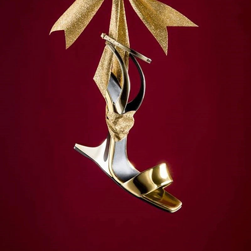 Gold High Heel Sandals Inspired by Giuseppe