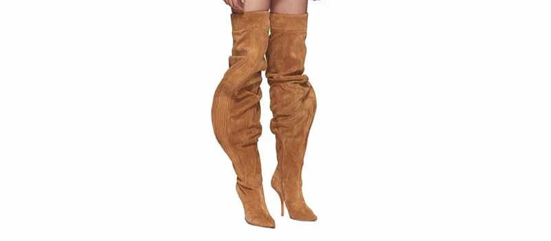 Slouchy Over The Knee High Heel Boots