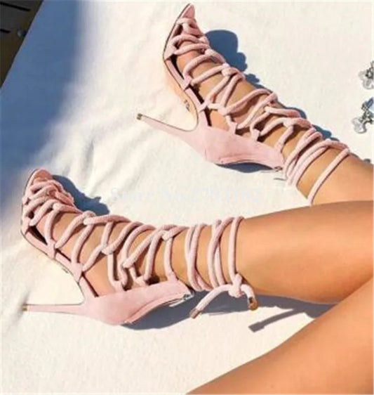 Gladiator Rope High Heel Sandals