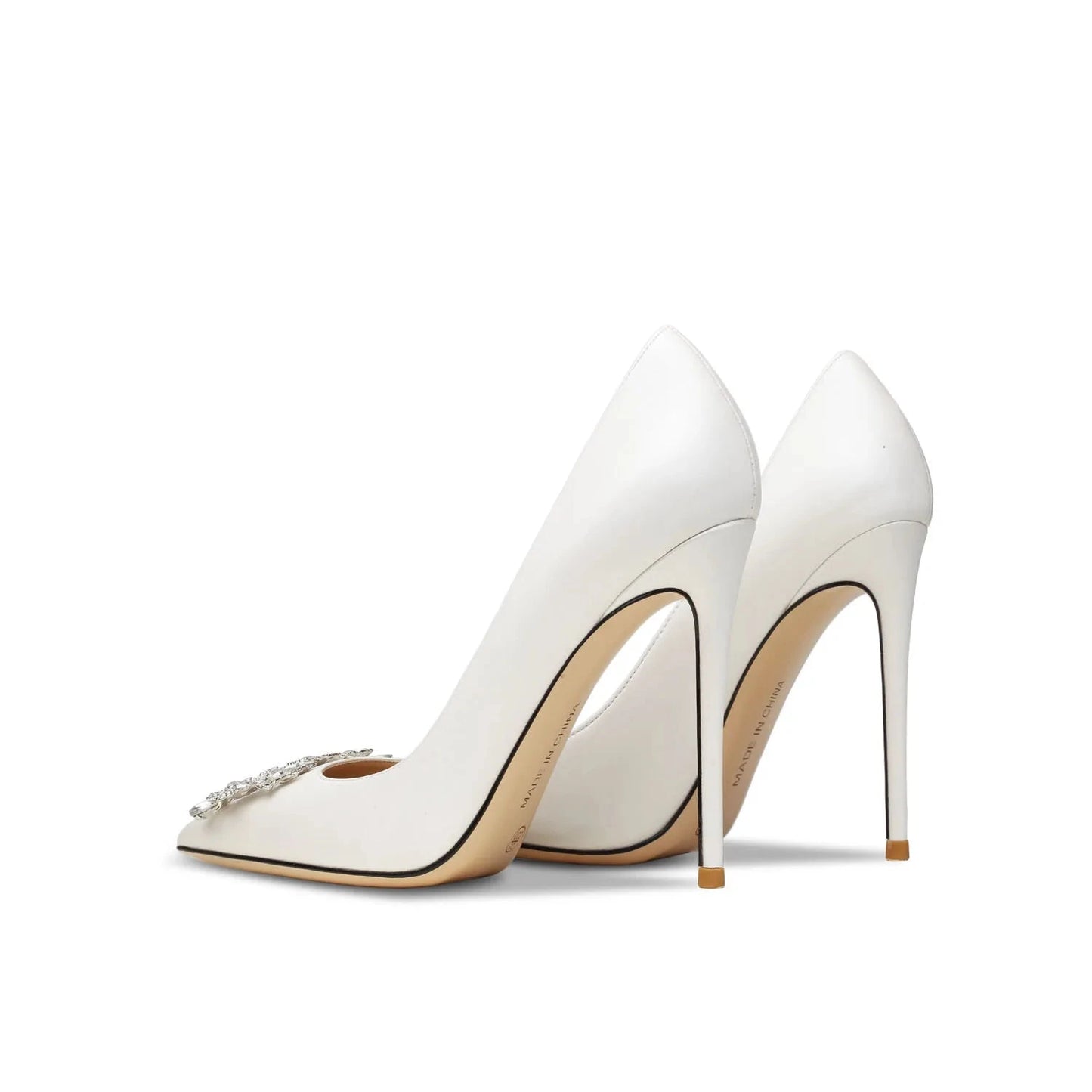 White Wedding Rhinetsone Heels