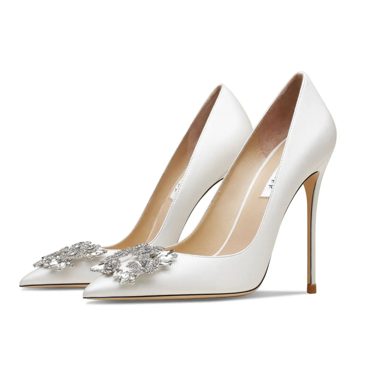 White Wedding Rhinetsone Heels