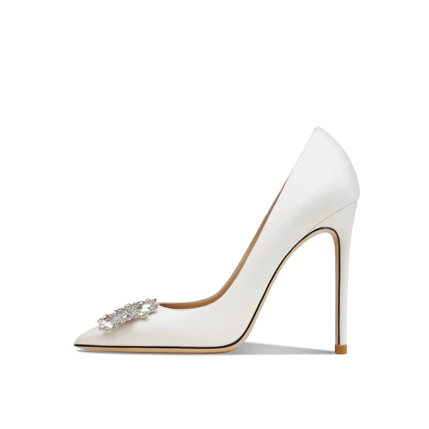 White Wedding Rhinetsone Heels