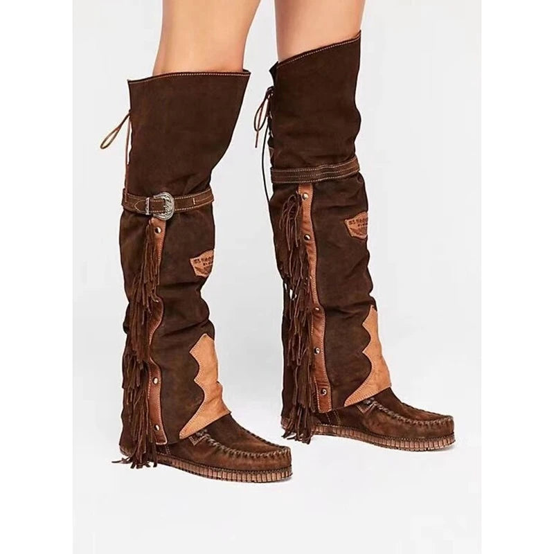 Over The Knee Tassel Boots