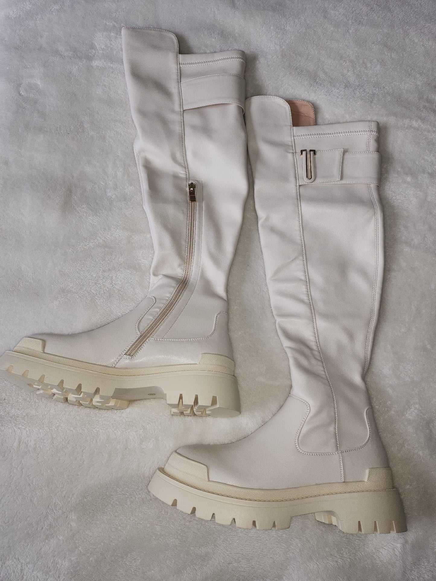 Clearance -Over The Knee Side Zip Up Boots