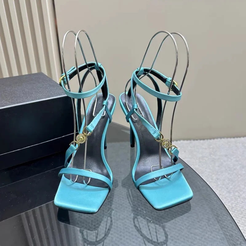 Crystal "Medusa 95" High Heel Sandals Inspired By Versace