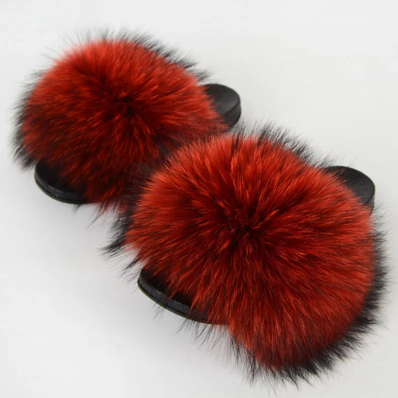 Assorted Multi-Colour Fur Slippers