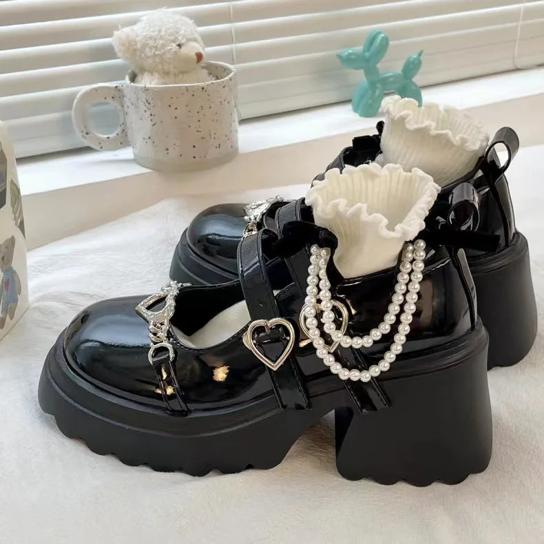 Mary Jane Goth Style Doll Platform Loafers