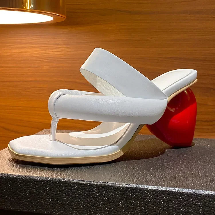Love Heel Slip On Sandals