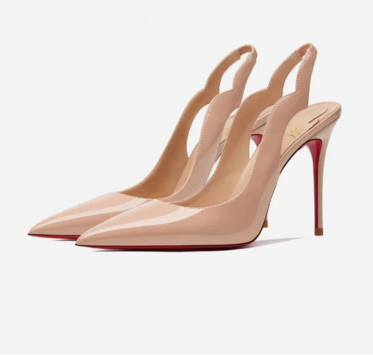 "Hot Chick" Slip On Stiletto Slingback Pumps Inspired By Christian Louboutin
