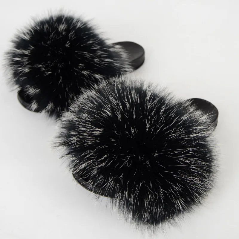Assorted Multi-Colour Fur Slippers