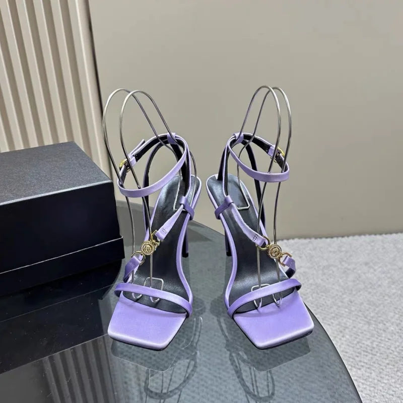 Crystal "Medusa 95" High Heel Sandals Inspired By Versace