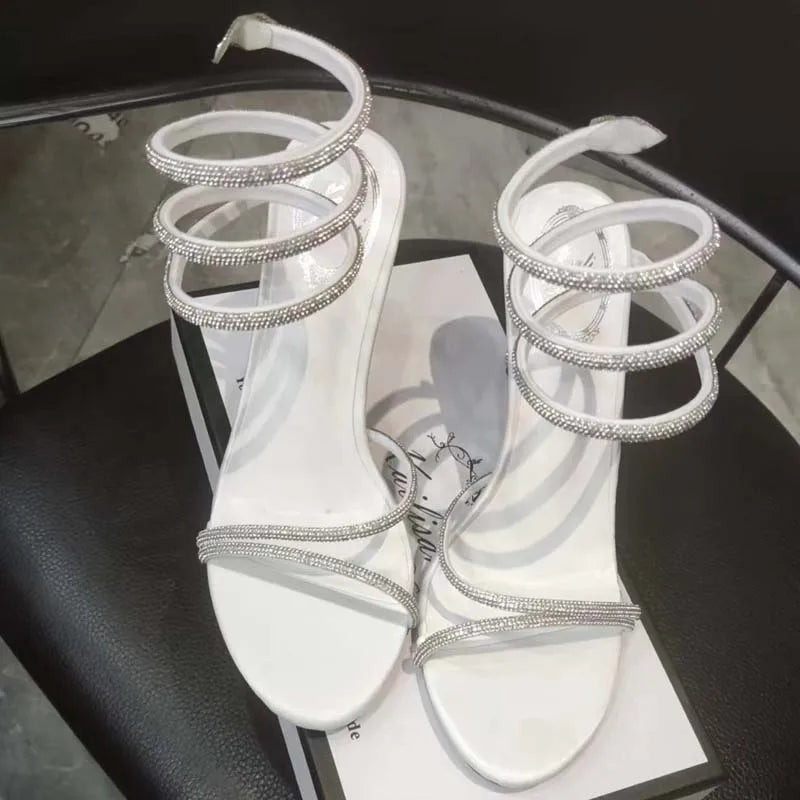 Crystal Wrap Stiletto Sandals