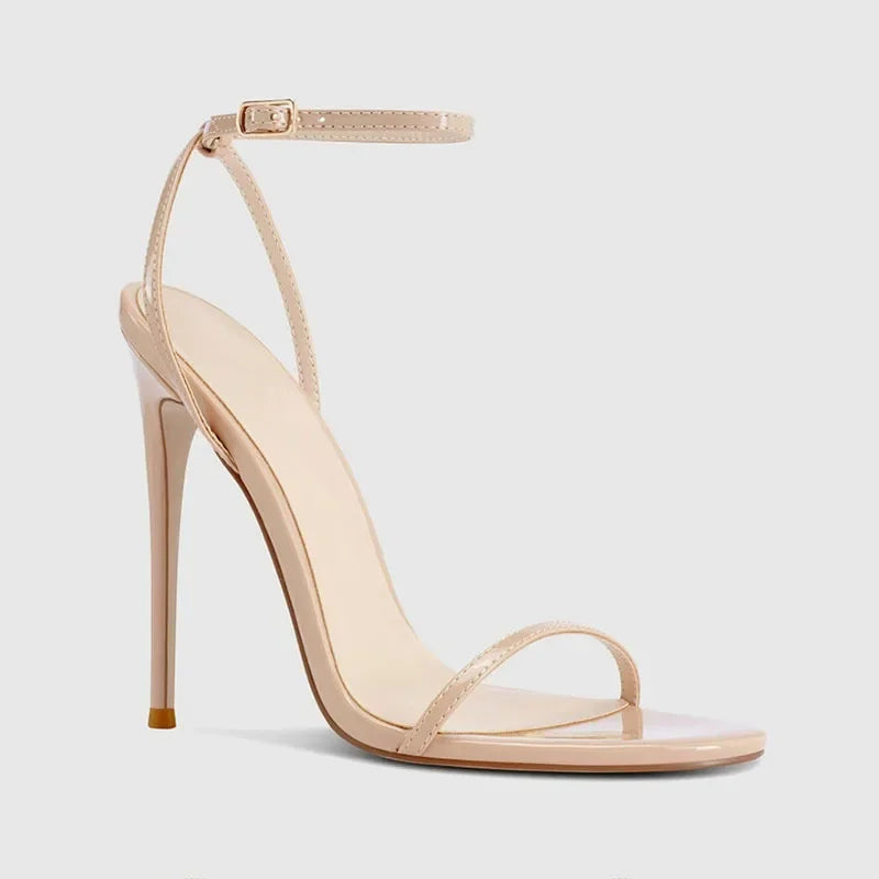 Multi-Color Ankle Strap Stiletto Sandals