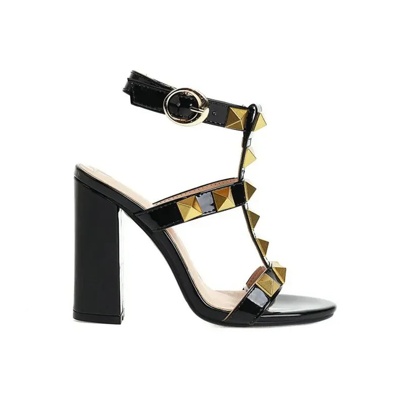 Roman Stud Block Heel Sandals Inspired By Valentino Garavani