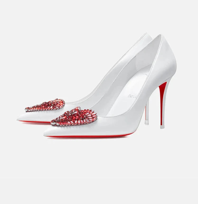 I Love Kate Heart Pumps Inspired by Louboutin