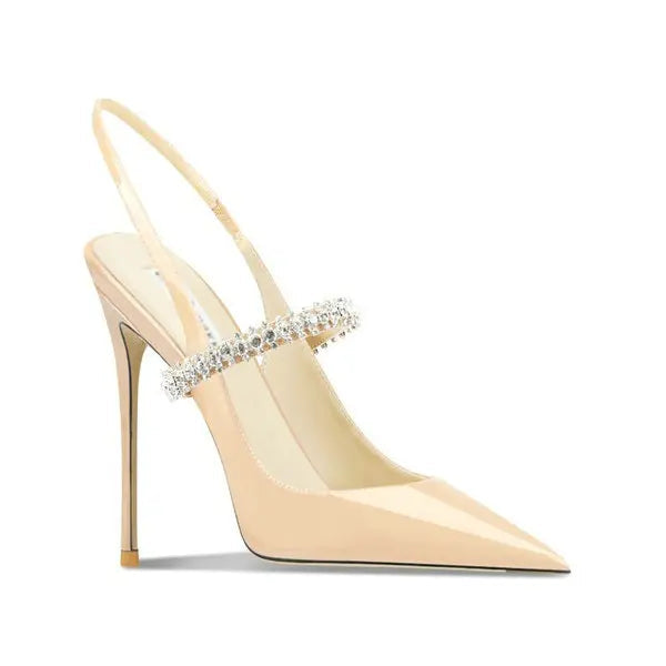 Rhinestone Strap High Heel Mules Inspired By Jimmy Choo