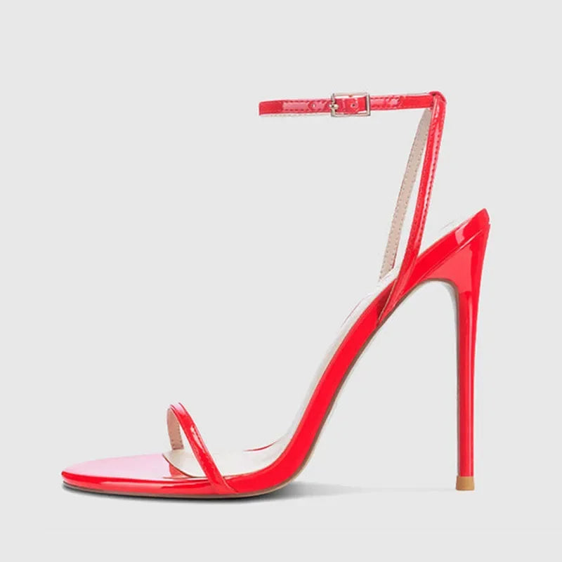 Multi-Color Ankle Strap Stiletto Sandals